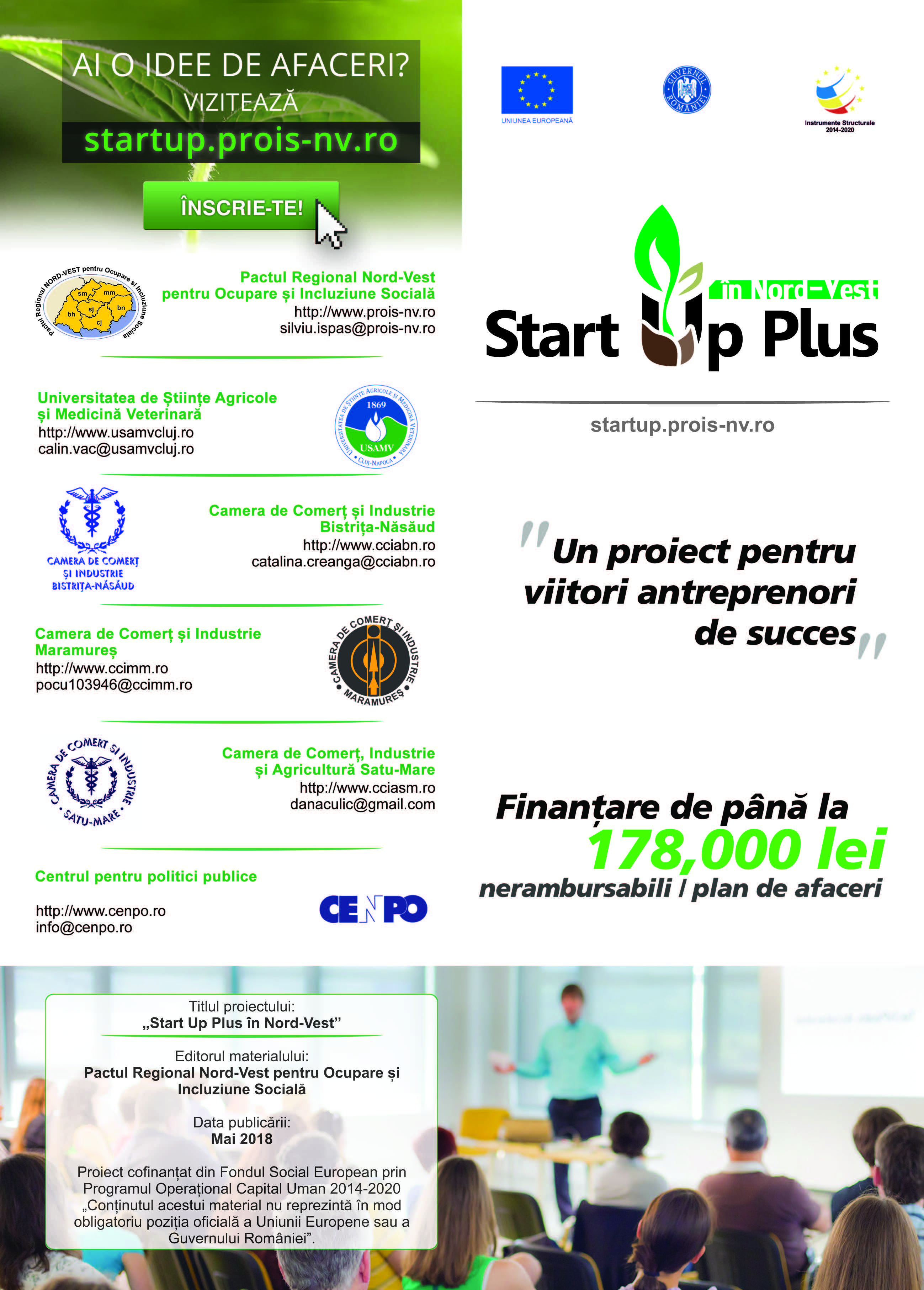 Proiectul Start-Up Plus in Nord-Vest